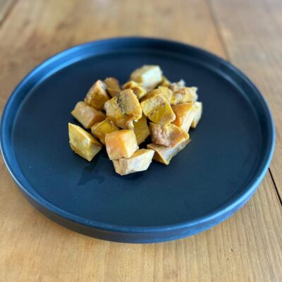 Camote y plátano horneados